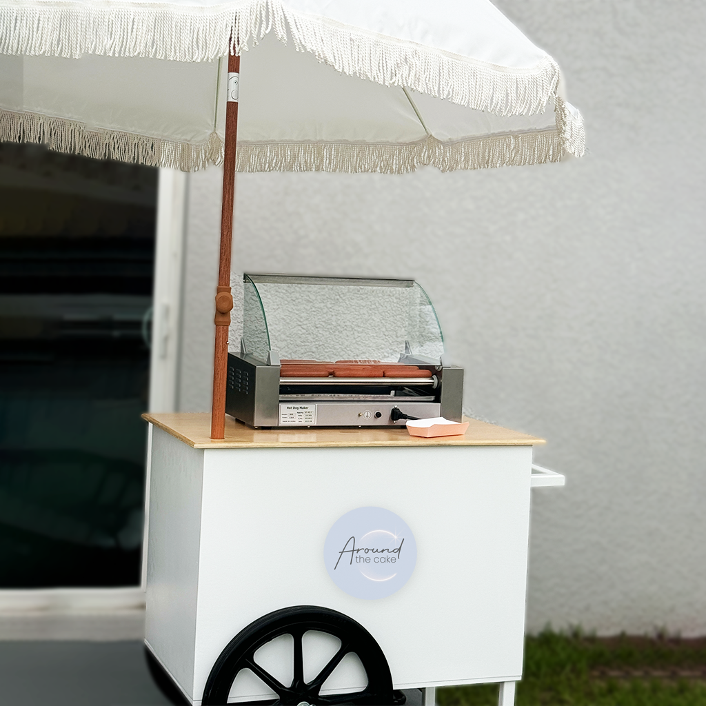 Hotdog food station for rental in Tampa.